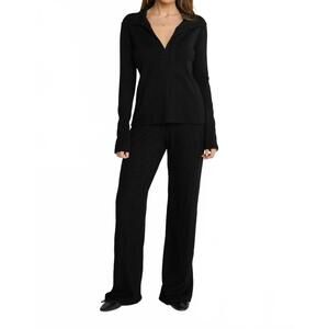 NEW SUNDAY RITUAL alexis wide leg pants in black